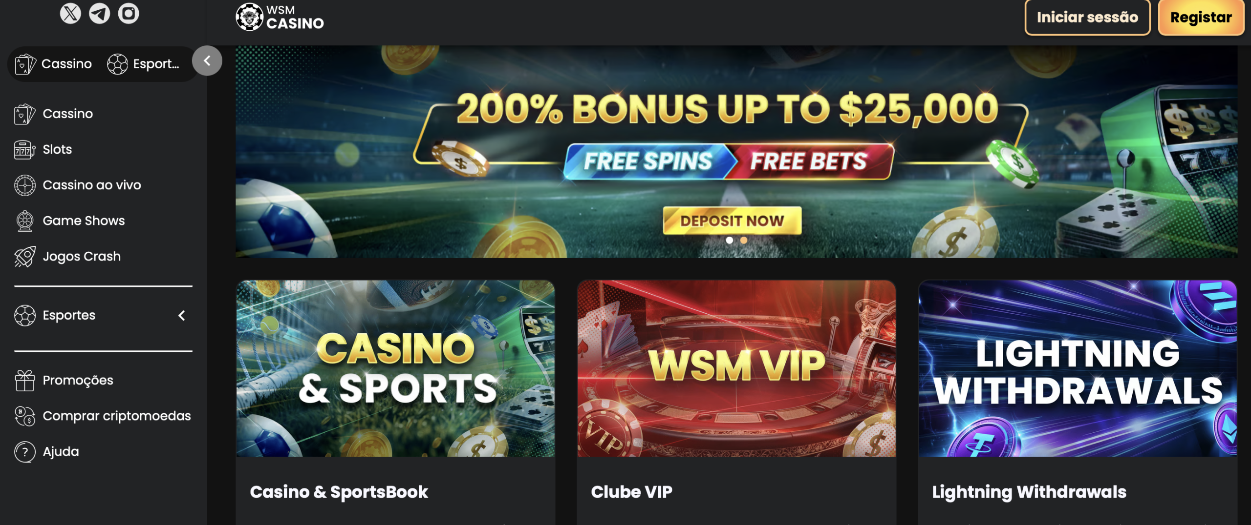 WSM Casino - Mais de 5.000 Jogos em Cassino Estrangeiro Temático Cripto